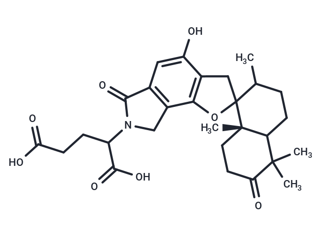 2-[(8'aS)-4-hydroxy-2',5',5',8'a-tetramethyl-6,6'-dioxo-3,3',4',4'a,5',6,6',7,7',8,8',8'a-dodecahydro-2'H-spiro[furo[2,3-e]isoindole-2,1'-naphthalen]-7-yl]pentanedioic acid