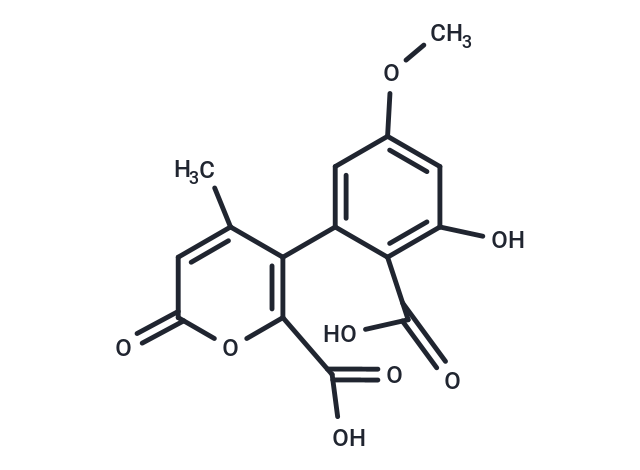 5-(2-carboxy-3-hydroxy-5-methoxyphenyl)-4-methyl-2-oxo-2H-pyran-6-carboxylic acid