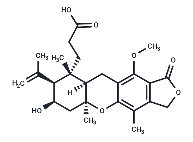 3-[(5aS,7R,8S,9S,9aR)-7-hydroxy-11-methoxy-4,5a,9-trimethyl-1-oxo-8-(prop-1-en-2-yl)-1H,3H,5aH,6H,7H,8H,9H,9aH,10H-furo[3,4-b]xanthen-9-yl]propanoic acid