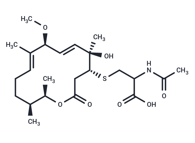 2-acetamido-3-{[(4R,5R,6E,8S,9E,13S,14R)-5-hydroxy-8-methoxy-5,9,13,14-tetramethyl-2-oxo-1-oxacyclotetradeca-6,9-dien-4-yl]sulfanyl}propanoic acid