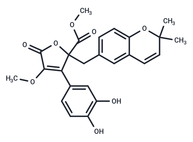 methyl 3-(3,4-dihydroxyphenyl)-2-[(2,2-dimethyl-2H-chromen-6-yl)methyl]-4-methoxy-5-oxo-2,5-dihydrofuran-2-carboxylate