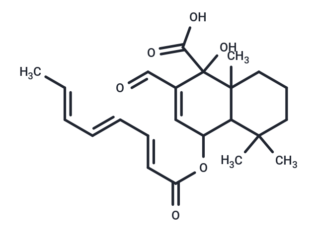 2-formyl-1-hydroxy-5,5,8a-trimethyl-4-[(2E,4E,6E)-octa-2,4,6-trienoyloxy]-1,4,4a,5,6,7,8,8a-octahydronaphthalene-1-carboxylic acid