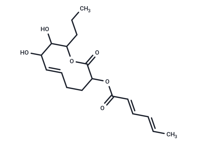 (6E)-8,9-dihydroxy-2-oxo-10-propyl-3,4,5,8,9,10-hexahydro-2H-oxecin-3-yl (2E,4E)-hexa-2,4-dienoate