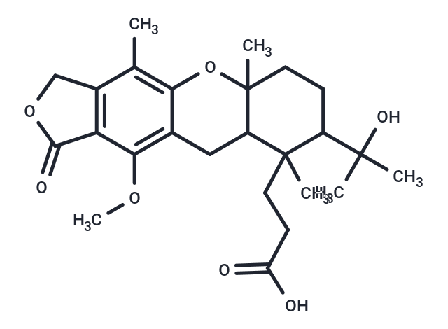 3-[8-(2-hydroxypropan-2-yl)-11-methoxy-4,5a,9-trimethyl-1-oxo-1H,3H,5aH,6H,7H,8H,9H,9aH,10H-furo[3,4-b]xanthen-9-yl]propanoic acid