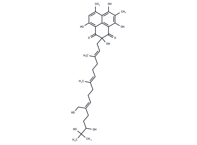 2-[(2E,6E,10Z)-14,15-dihydroxy-11-(hydroxymethyl)-3,7,15-trimethylhexadeca-2,6,10-trien-1-yl]-2,4,6,9-tetrahydroxy-5,7-dimethyl-2,3-dihydro-1H-phenalene-1,3-dione