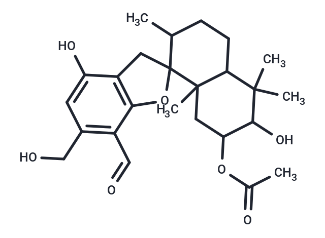 7-formyl-4,6'-dihydroxy-6-(hydroxymethyl)-2',5',5',8'a-tetramethyl-3',4',4'a,5',6',7',8',8'a-octahydro-2'H,3H-spiro[1-benzofuran-2,1'-naphthalen]-7'-yl acetate