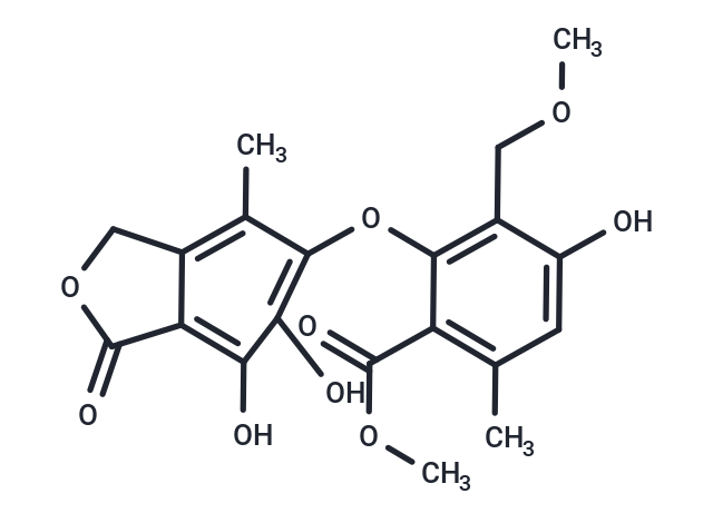 methyl 2-[(6,7-dihydroxy-4-methyl-1-oxo-1,3-dihydro-2-benzofuran-5-yl)oxy]-4-hydroxy-3-(methoxymethyl)-6-methylbenzoate