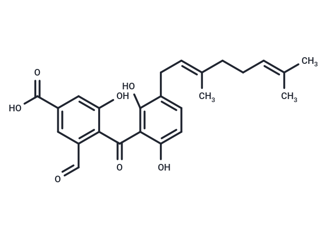 4-{3-[(2E)-3,7-dimethylocta-2,6-dien-1-yl]-2,6-dihydroxybenzoyl}-3-formyl-5-hydroxybenzoic acid