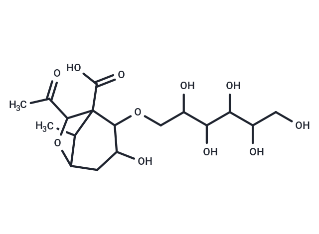 7-acetyl-3-hydroxy-8-methyl-2-[(2,3,4,5,6-pentahydroxyhexyl)oxy]-6-oxabicyclo[3.2.1]octane-1-carboxylic acid