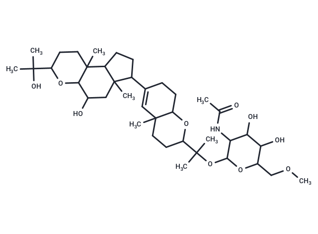 N-{4,5-dihydroxy-2-[(2-{6-[5-hydroxy-3-(2-hydroxypropan-2-yl)-6a,9b-dimethyl-dodecahydroindeno[5,4-b]pyran-7-yl]-4a-methyl-3,4,4a,7,8,8a-hexahydro-2H-1-benzopyran-2-yl}propan-2-yl)oxy]-6-(methoxymethyl)oxan-3-yl}acetamide