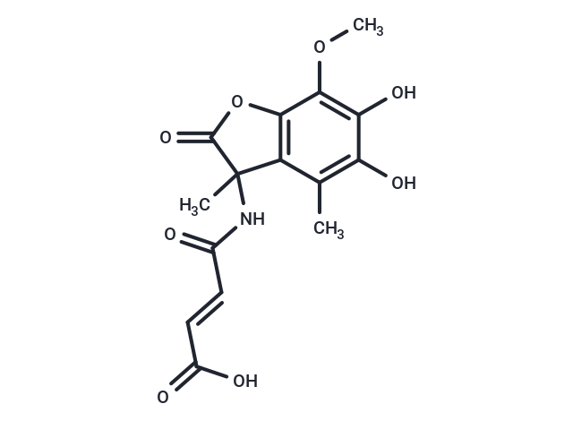(2E)-3-[(5,6-dihydroxy-7-methoxy-3,4-dimethyl-2-oxo-2,3-dihydro-1-benzofuran-3-yl)carbamoyl]prop-2-enoic acid