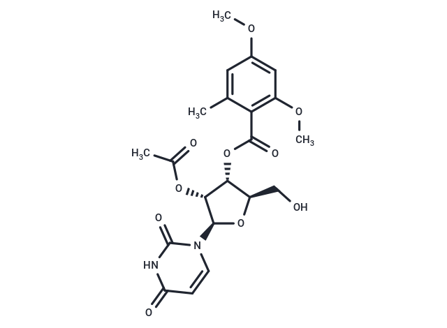 (2R,3R,4R,5R)-4-(acetyloxy)-5-(2,4-dioxo-1,2,3,4-tetrahydropyrimidin-1-yl)-2-(hydroxymethyl)oxolan-3-yl 2,4-dimethoxy-6-methylbenzoate
