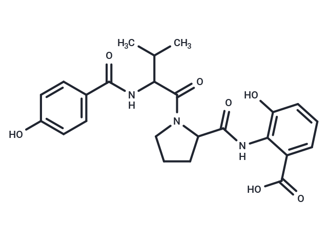 3-hydroxy-2-(1-{2-[(4-hydroxyphenyl)formamido]-3-methylbutanoyl}pyrrolidine-2-amido)benzoic acid