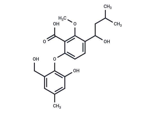 3-(1-hydroxy-3-methylbutyl)-6-[2-hydroxy-6-(hydroxymethyl)-4-methylphenoxy]-2-methoxybenzoic acid