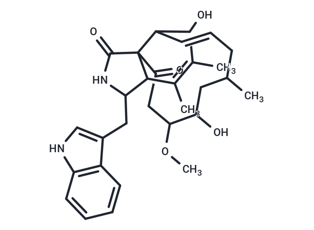 6,12-dihydroxy-3-[(1H-indol-3-yl)methyl]-13-methoxy-4,5,10-trimethyl-1H,2H,3H,3aH,6H,6aH,9H,10H,11H,12H,13H,14H,15H-cycloundeca[d]isoindole-1,15-dione