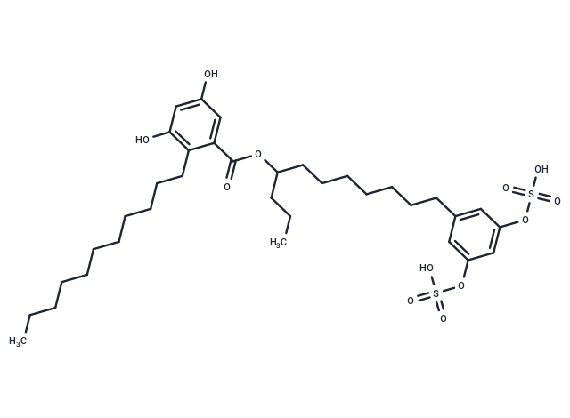 {3-[8-(3,5-dihydroxy-2-undecylbenzoyloxy)undecyl]-5-(sulfooxy)phenyl}oxidanesulfonic acid