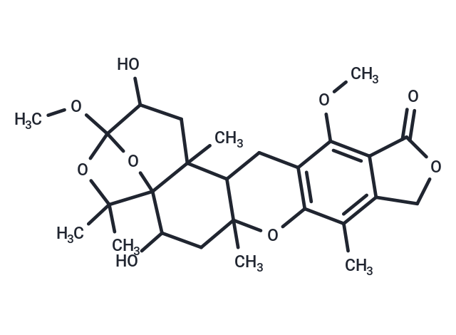2,19-dihydroxy-13,20-dimethoxy-4,7,17,22,22-pentamethyl-5,10,21,23-tetraoxahexacyclo[18.2.1.0^{1,17}.0^{4,16}.0^{6,14}.0^{8,12}]tricosa-6(14),7,12-trien-11-one