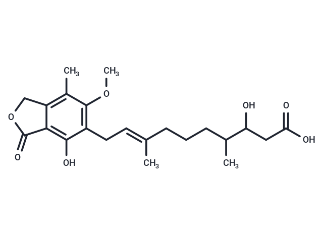 (8E)-3-hydroxy-10-(4-hydroxy-6-methoxy-7-methyl-3-oxo-1,3-dihydro-2-benzofuran-5-yl)-4,8-dimethyldec-8-enoic acid