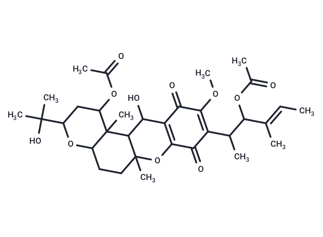 (4E)-2-[4-(acetyloxy)-5-hydroxy-2-(2-hydroxypropan-2-yl)-7-methoxy-4a,10a-dimethyl-6,9-dioxo-2,3,4,4a,4b,5,6,9,10a,11,12,12a-dodecahydro-1,10-dioxatetraphen-8-yl]-4-methylhex-4-en-3-yl acetate