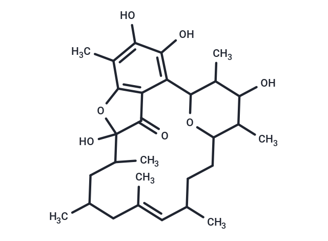 (14E)-3,4,9,21-tetrahydroxy-5,10,12,14,16,20,22-heptamethyl-23,24-dioxatetracyclo[17.3.1.1^{6,9}.0^{2,7}]tetracosa-2,4,6,14-tetraen-8-one