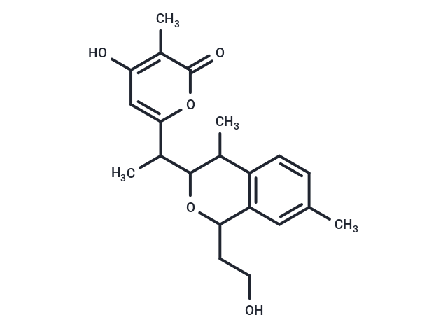 4-hydroxy-6-{1-[1-(2-hydroxyethyl)-4,7-dimethyl-3,4-dihydro-1H-2-benzopyran-3-yl]ethyl}-3-methyl-2H-pyran-2-one