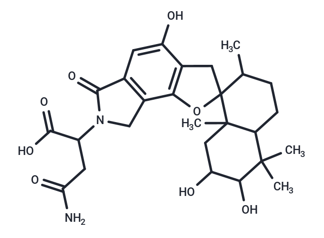 3-carbamoyl-2-{4,6',7'-trihydroxy-2',5',5',8'a-tetramethyl-6-oxo-3,3',4',4'a,5',6,6',7,7',8,8',8'a-dodecahydro-2'H-spiro[furo[2,3-e]isoindole-2,1'-naphthalen]-7-yl}propanoic acid