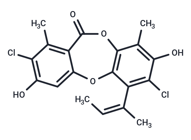 4-[(2Z)-but-2-en-2-yl]-5,13-dichloro-6,14-dihydroxy-7,12-dimethyl-2,9-dioxatricyclo[9.4.0.0^{3,8}]pentadeca-1(15),3(8),4,6,11,13-hexaen-10-one