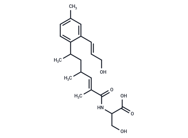 3-hydroxy-2-[(2E)-6-{2-[(1E)-3-hydroxyprop-1-en-1-yl]-4-methylphenyl}-2,4-dimethylhept-2-enamido]propanoic acid