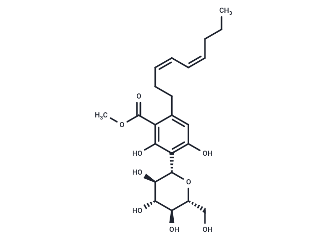 methyl 2,4-dihydroxy-6-[(3Z,5Z)-nona-3,5-dien-1-yl]-3-[(2S,3R,4R,5S,6R)-3,4,5-trihydroxy-6-(hydroxymethyl)oxan-2-yl]benzoate