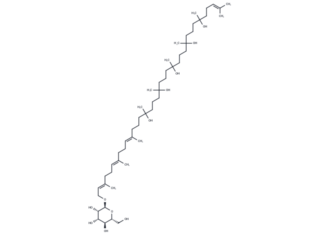 (26E,30E,34E)-2,6,10,14,18,22,26,30,34-nonamethyl-36-{[(2S,3S,4S,5S,6R)-3,4,5-trihydroxy-6-(hydroxymethyl)oxan-2-yl]oxy}hexatriaconta-2,26,30,34-tetraene-6,10,14,18,22-pentol