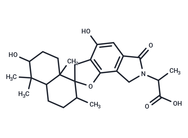 2-{4,6'-dihydroxy-2',5',5',8'a-tetramethyl-6-oxo-3,3',4',4'a,5',6,6',7,7',8,8',8'a-dodecahydro-2'H-spiro[furo[2,3-e]isoindole-2,1'-naphthalen]-7-yl}propanoic acid