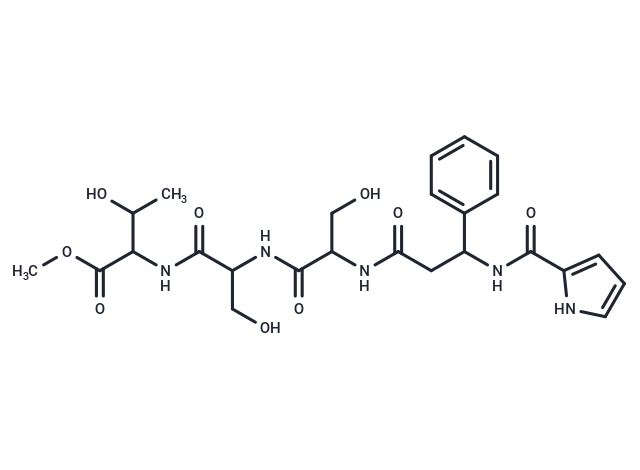 methyl 3-hydroxy-2-[3-hydroxy-2-(3-hydroxy-2-{3-phenyl-3-[(1H-pyrrol-2-yl)formamido]propanamido}propanamido)propanamido]butanoate