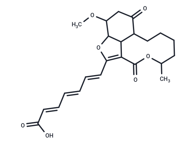 (2E,4E,6E)-7-{13-methoxy-6-methyl-8,15-dioxo-7,11-dioxatricyclo[7.6.1.0^{12,16}]hexadec-9-en-10-yl}hepta-2,4,6-trienoic acid