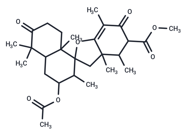 methyl 3'-(acetyloxy)-2',3a,4,5',5',7,8'a-heptamethyl-6,6'-dioxo-3',3a,4,4',4'a,5,5',6,6',7',8',8'a-dodecahydro-2'H,3H-spiro[1-benzofuran-2,1'-naphthalene]-5-carboxylate