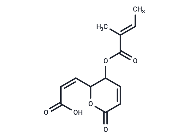 (2Z)-3-(3-{[(2E)-2-methylbut-2-enoyl]oxy}-6-oxo-3,6-dihydro-2H-pyran-2-yl)prop-2-enoic acid