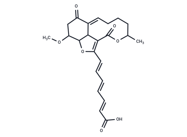 (2E,4E,6E)-7-[(1Z)-13-methoxy-6-methyl-8,15-dioxo-7,11-dioxatricyclo[7.6.1.0^{12,16}]hexadeca-1,9-dien-10-yl]hepta-2,4,6-trienoic acid