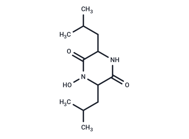 1-hydroxy-3,6-bis(2-methylpropyl)piperazine-2,5-dione