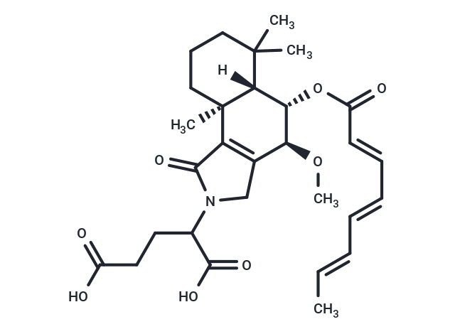 2-[(4S,5S,5aS,9aS)-4-methoxy-6,6,9a-trimethyl-5-[(2E,4E,6E)-octa-2,4,6-trienoyloxy]-1-oxo-1H,2H,3H,4H,5H,5aH,6H,7H,8H,9H,9aH-cyclohexa[e]isoindol-2-yl]pentanedioic acid