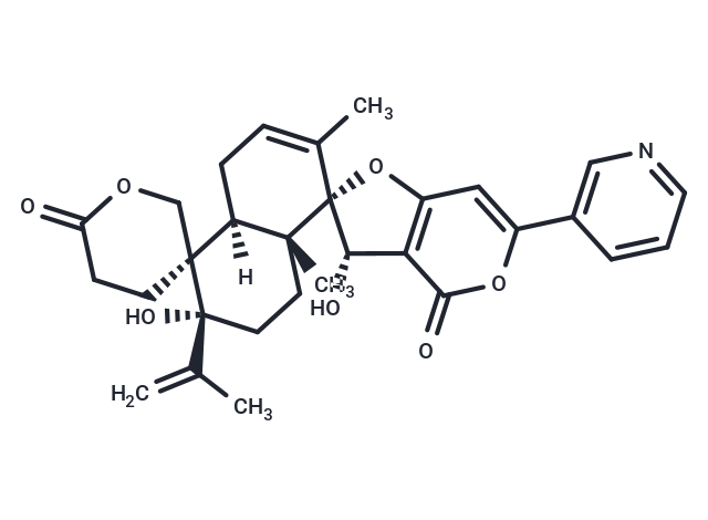 (2S,3S,4'aS,5'R,6'R,8'aR)-3,6'-dihydroxy-2',8'a-dimethyl-6'-(prop-1-en-2-yl)-6-(pyridin-3-yl)-3,4,4',4'a,6',7',8',8'a-octahydrodispiro[furo[3,2-c]pyran-2,1'-naphthalene-5',3''-oxane]-4,6''-dione
