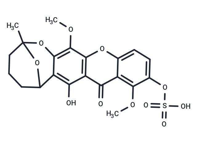 {3-hydroxy-7,14-dimethoxy-17-methyl-5-oxo-12,16,21-trioxapentacyclo[15.3.1.0^{2,15}.0^{4,13}.0^{6,11}]henicosa-2(15),3,6,8,10,13-hexaen-8-yl}oxidanesulfonic acid