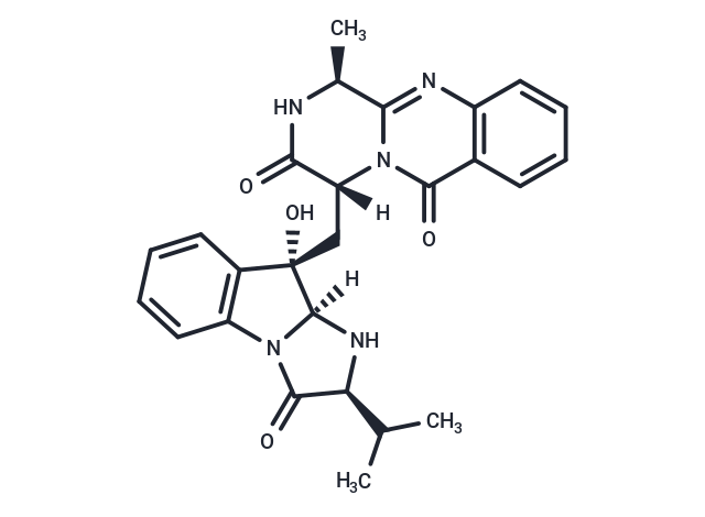 (1S,4R)-4-{[(2S,9S,9aS)-9-hydroxy-3-oxo-2-(propan-2-yl)-1H,2H,3H,9H,9aH-imidazo[1,2-a]indol-9-yl]methyl}-1-methyl-1H,2H,3H,4H,6H-pyrazino[2,1-b]quinazoline-3,6-dione