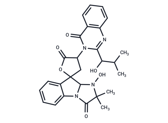 1-hydroxy-4'-[2-(1-hydroxy-2-methylpropyl)-4-oxo-3,4-dihydroquinazolin-3-yl]-2,2-dimethyl-1,2,3,9a-tetrahydrospiro[imidazo[1,2-a]indole-9,2'-oxolane]-3,5'-dione