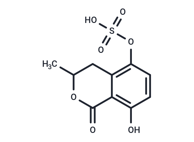 (8-hydroxy-3-methyl-1-oxo-3,4-dihydro-1H-2-benzopyran-5-yl)oxidanesulfonic acid