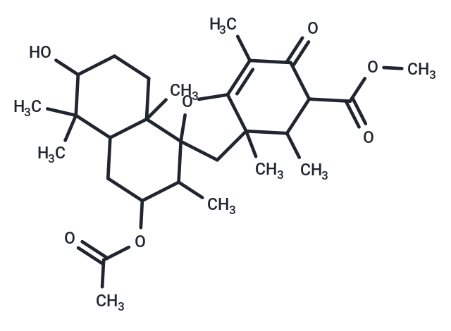 methyl 3'-(acetyloxy)-6'-hydroxy-2',3a,4,5',5',7,8'a-heptamethyl-6-oxo-3',3a,4,4',4'a,5,5',6,6',7',8',8'a-dodecahydro-2'H,3H-spiro[1-benzofuran-2,1'-naphthalene]-5-carboxylate