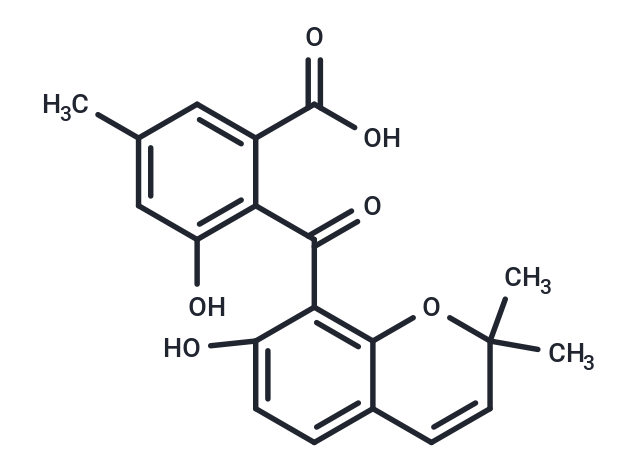 3-hydroxy-2-(7-hydroxy-2,2-dimethyl-2H-chromene-8-carbonyl)-5-methylbenzoic acid