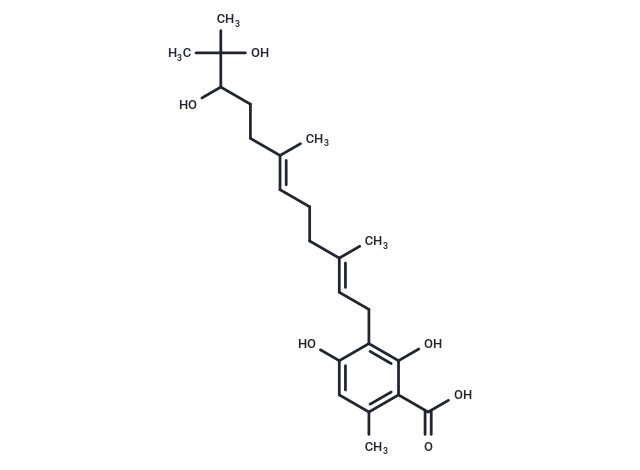 3-[(2E,6E)-10,11-dihydroxy-3,7,11-trimethyldodeca-2,6-dien-1-yl]-2,4-dihydroxy-6-methylbenzoic acid
