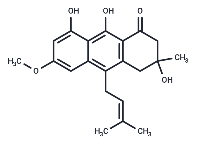 3,8,9-trihydroxy-6-methoxy-3-methyl-10-(3-methylbut-2-en-1-yl)-1,2,3,4-tetrahydroanthracen-1-one