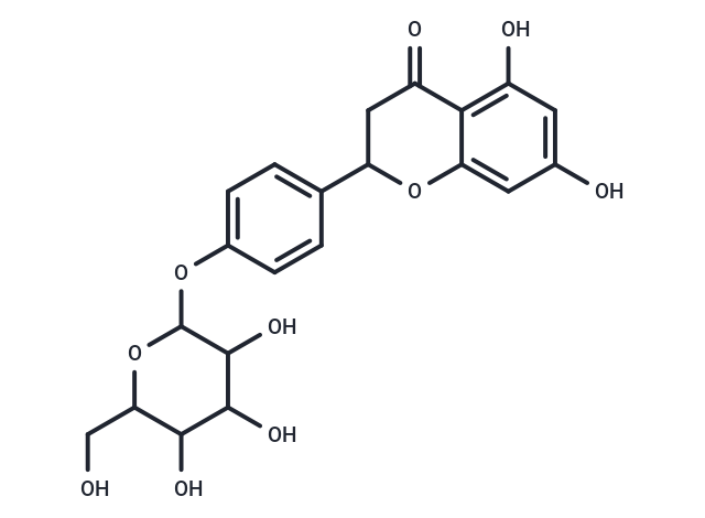 5,7-dihydroxy-2-(4-{[trihydroxy-(hydroxymethyl)oxan-yl]oxy}phenyl)-dihydro-2H-1-benzopyran-4-one