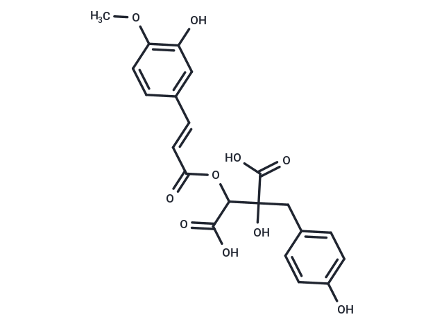 2-hydroxy-3-{[3-(3-hydroxy-methoxyphenyl)prop-enoyl]oxy}-2-[(hydroxyphenyl)methyl]butanedioic acid