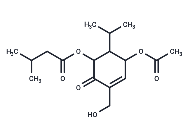 5-(acetyloxy)-3-(hydroxymethyl)-2-oxo-6-(propan-2-yl)cyclohex-3-en-1-yl 3-methylbutanoate